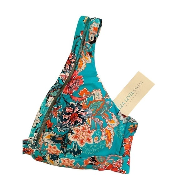 Sea Level Women's Luminous Trim Floral Dominica Tri Booster Bra Size 6 Multi NWT - Picture 2 of 4